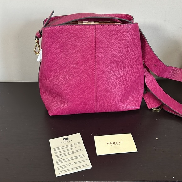 RADLEY London Dukes Place Medium Compartment Pink Leather Crossbody Bag NEW - Picture 8 of 16